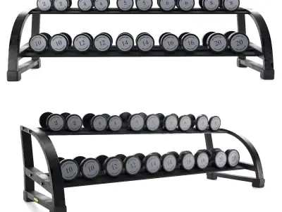 Storage Racks TechnoGym 3D model