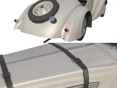 Classic Car Low-poly 3D model