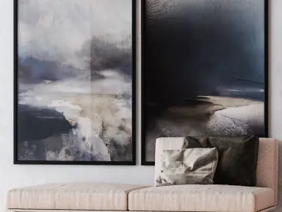 Set of large wall paintings  519 3D model