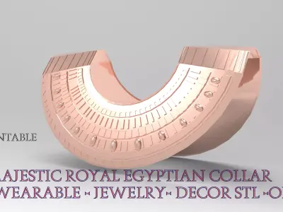 Majestic Royal Egyptian Collar  printable Wearable Jewelry DECOR 3D print model