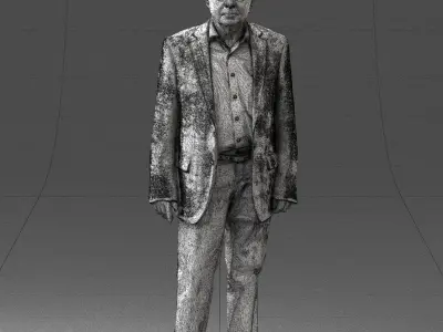000392 Older Male Character in Business-Casual Outfit 3dp 3D print model