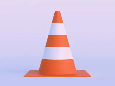 Traffic Cone Free low-poly 3D model