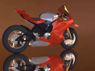 Ducati V4R Low-poly 3D model
