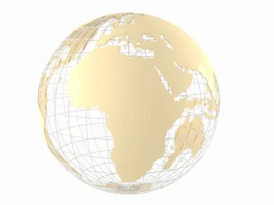 Globe News Skeleton Beeswax Color 3D model