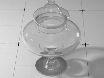 Decorative Glass Jar  3D Model 3D model