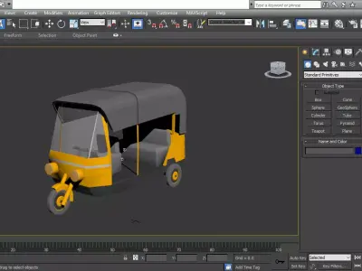 SanHok trishaw Free low-poly 3D model