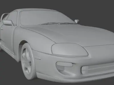 Toyota Supra 1998 Low-poly 3D model