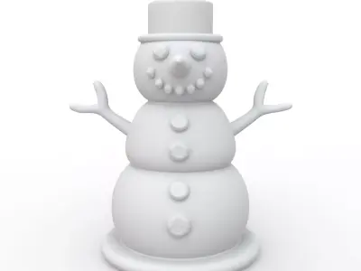 Snowman 3D Print Model 3D print model