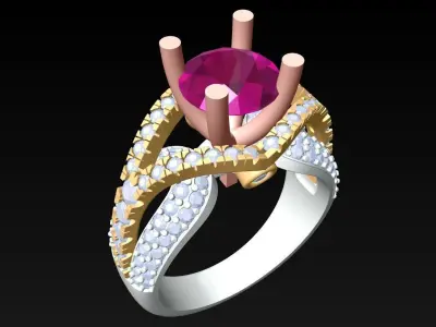 Diamond Ring - Womens Rings - N311249 3D print model