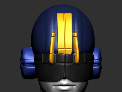 High quality scifi helmet high poly sculpt 3d printable 3D model