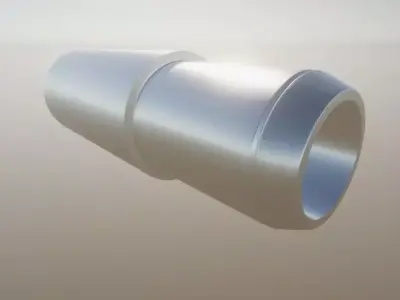 Straight Exhaust Pipe Low-poly 3D model