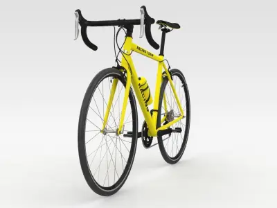 Racing Bicycle - Yellow 3D model