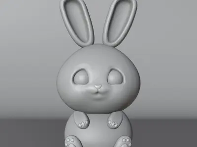 CUTE BUNNY - PBR TEXTURES - GAMEREADY Low-poly 3D model