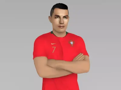 Cristiano Ronaldo Portugal ready for full color 3D printing 3D print model