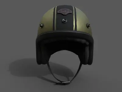 Helmet scifi racer Generic sport Low-poly 3D model