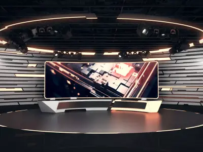 Virtual Studio 34 PBR Low-poly 3D model