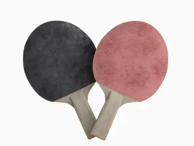 Table Tennis Rackets Low-poly 3D model