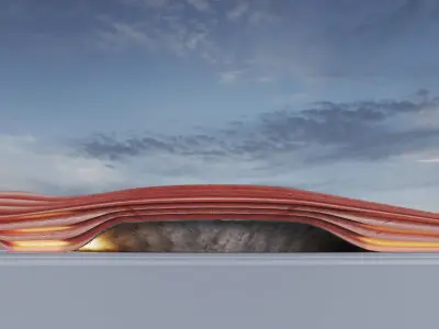 Stadium table with lights 3D model