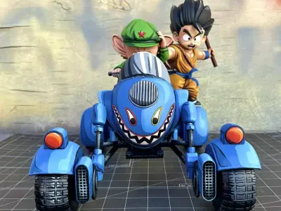 Oolong  Goku Car - STL File For 3DPrinting 3D print model