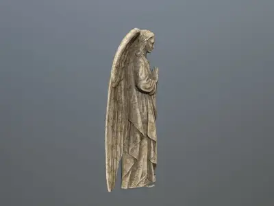 Angel Statue 4 Low-poly 3D model