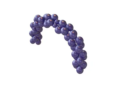 Carnival Balloon Garland V1 009 Low-poly 3D model