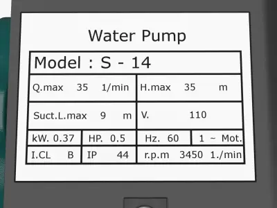Electric Water Pump 1 3D model