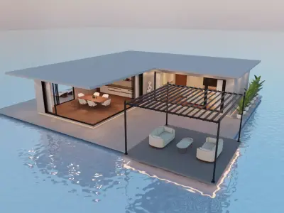 Meta Homes - 06 - Baked Low-poly 3D model