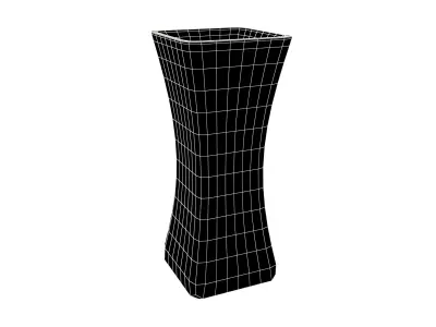 Rectangular Vase v1 002 Low-poly 3D model