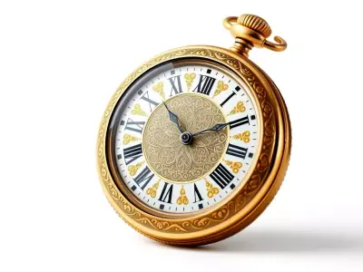 Elegant Gold Pocket Watch D Model Pack Low-poly 3D model