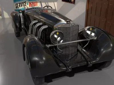 Mercedes-Benz 710 SSK trossi 1930 3D model