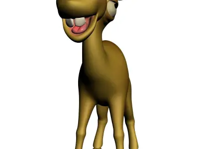 Cartoon Camel RIGGED Low-poly 3D model