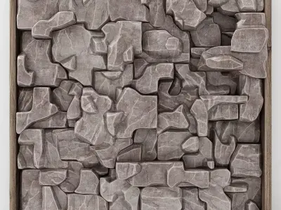 Stone splinter rock panel frame n1 3D model