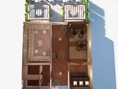 event tent oriental modern 3D model