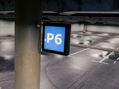 parking garage - BLENDER scene 3D model