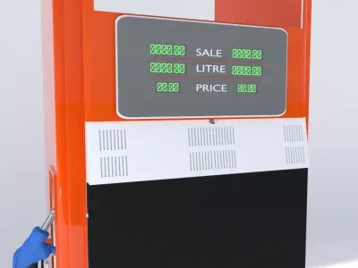 Fuel Bowser and Pump 3D model