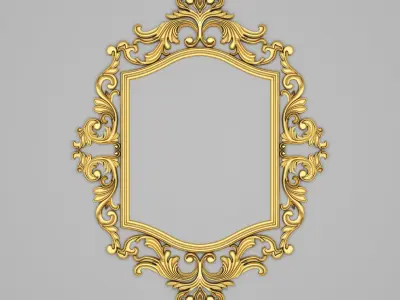 Classic Frame Mirror 007 3D model
