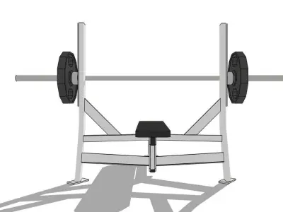 Bench Press Bench 3D model