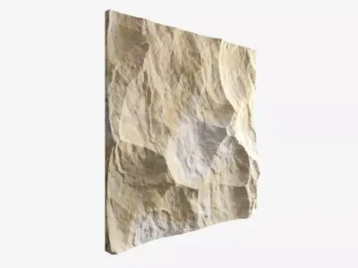 367-RockPanel piece of rock on wall 3D model