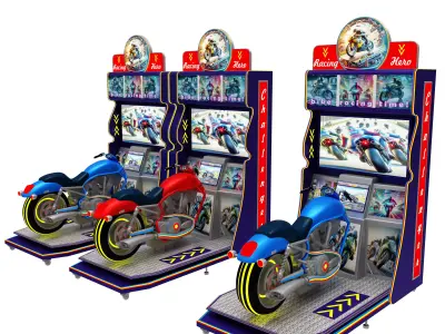 Virtual Reality Motorcycle Racing Arcade Game Machine  3D model