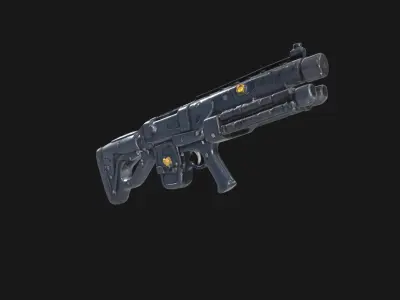 Cyber Plasma Rifle Decorative Sci-Fi Model Low-poly 3D model