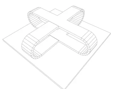 Coffee Table Low-poly 3D model