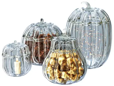Glass pumpkins 3D model purchase