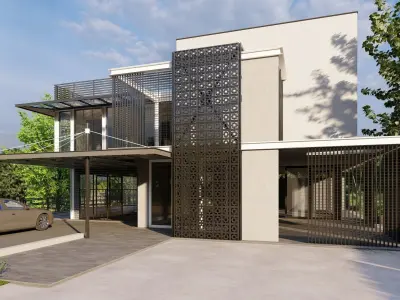 MODERN HOUSE 3D model 6