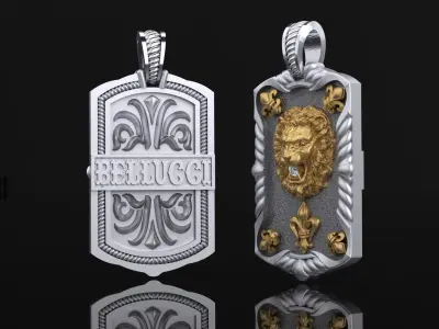 Pendant with Lion  3D print model