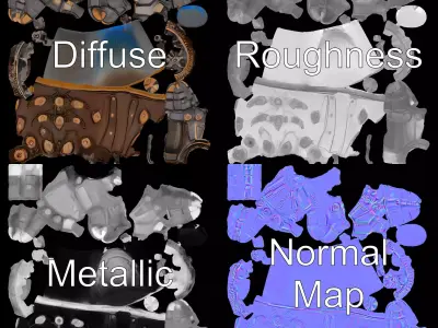 Steampunk Mechanical Hand Model Pack Low-poly 3D model