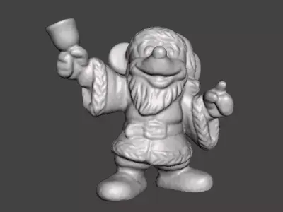 MICKEY SANTA CLAUS CHRISTMAS VINTAGE FIGURE STATUE ORNAMENT 3D print model