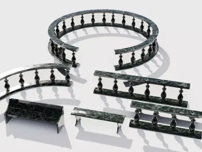 Marble Column 3D model Low-poly 3D model