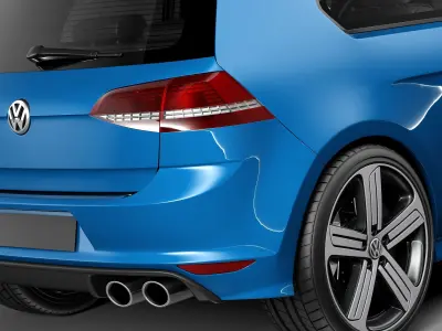 Volkswagen Golf VII R 2014 3D model