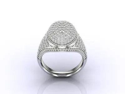 Print Ready STL 3DM  Gents Rings Diamond Men Ring  3D print model 147