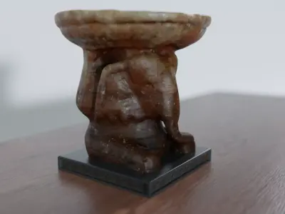 Elephant Bowl Rustic Home Decor Jewelry Holder and Altar Dish 3D print model